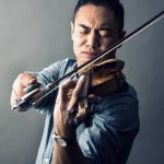 man playing violin